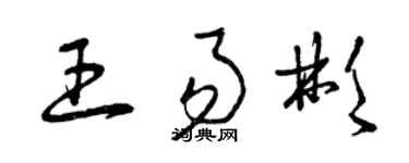 曾庆福王易彬草书个性签名怎么写