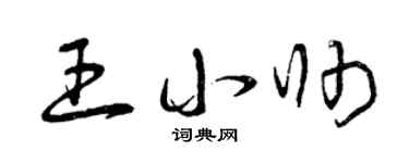 曾庆福王小帅草书个性签名怎么写