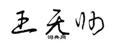 曾庆福王无帅草书个性签名怎么写