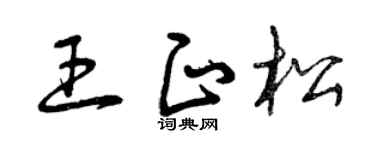 曾庆福王正松草书个性签名怎么写