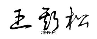 曾庆福王斯松草书个性签名怎么写