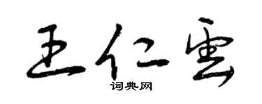 曾庆福王仁云草书个性签名怎么写