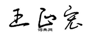 曾庆福王正宏草书个性签名怎么写