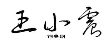 曾庆福王小震草书个性签名怎么写