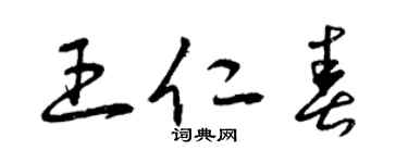 曾庆福王仁春草书个性签名怎么写