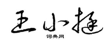 曾庆福王小挺草书个性签名怎么写