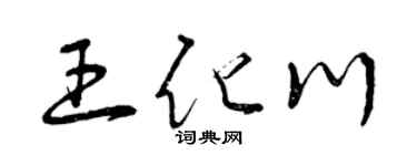 曾庆福王化川草书个性签名怎么写