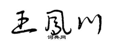 曾庆福王凤川草书个性签名怎么写