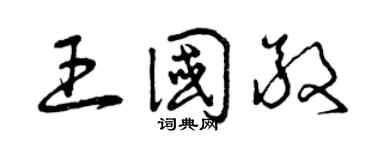 曾庆福王国敬草书个性签名怎么写