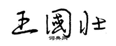 曾庆福王国壮草书个性签名怎么写