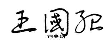 曾庆福王国纪草书个性签名怎么写