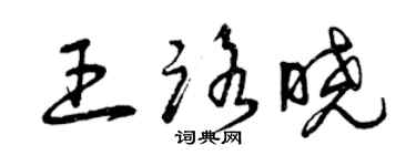 曾庆福王路晓草书个性签名怎么写