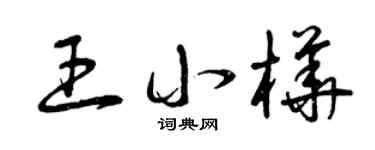 曾庆福王小桦草书个性签名怎么写