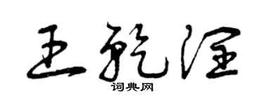 曾庆福王乾润草书个性签名怎么写