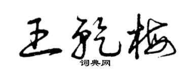 曾庆福王乾梅草书个性签名怎么写