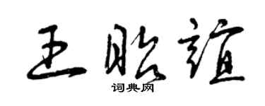 曾庆福王昭谊草书个性签名怎么写