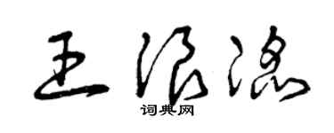 曾庆福王浪滔草书个性签名怎么写