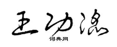 曾庆福王功滔草书个性签名怎么写