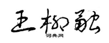 曾庆福王柳融草书个性签名怎么写