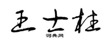 曾庆福王士柱草书个性签名怎么写