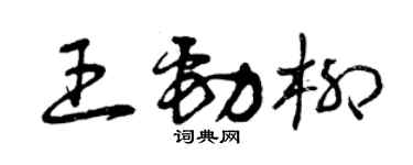 曾庆福王劲柳草书个性签名怎么写