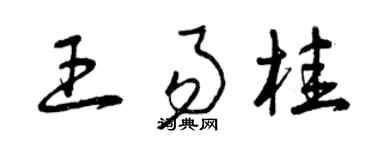 曾庆福王易桂草书个性签名怎么写