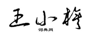 曾庆福王小旗草书个性签名怎么写