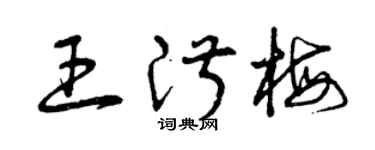 曾庆福王淑梅草书个性签名怎么写