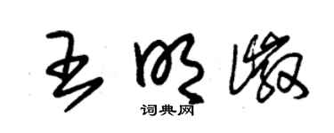 朱锡荣王明徽草书个性签名怎么写