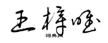 曾庆福王樟唯草书个性签名怎么写