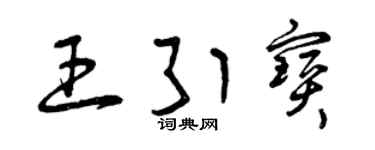 曾庆福王引宝草书个性签名怎么写