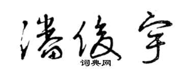 曾庆福潘俊宇草书个性签名怎么写