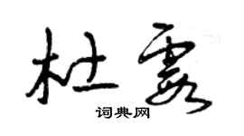 曾庆福杜霞草书个性签名怎么写