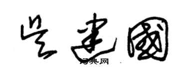 朱锡荣吴建国草书个性签名怎么写