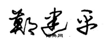 朱锡荣郑建平草书个性签名怎么写