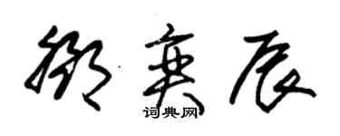 朱锡荣邓奕辰草书个性签名怎么写