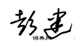 朱锡荣彭建草书个性签名怎么写