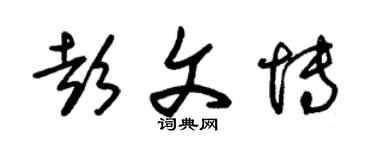 朱锡荣彭文博草书个性签名怎么写