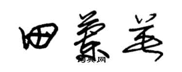 朱锡荣田兰英草书个性签名怎么写