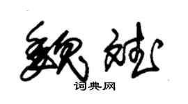 朱锡荣魏斌草书个性签名怎么写