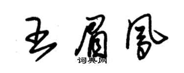 朱锡荣王眉凤草书个性签名怎么写