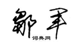 朱锡荣邹军草书个性签名怎么写