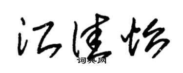 朱锡荣江佳怡草书个性签名怎么写