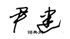 朱锡荣尹建草书个性签名怎么写