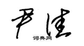 朱锡荣尹佳草书个性签名怎么写