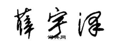 朱锡荣薛宇泽草书个性签名怎么写