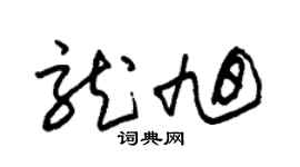 朱锡荣龙旭草书个性签名怎么写