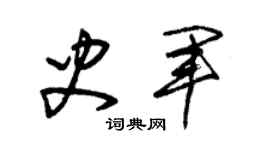 朱锡荣史军草书个性签名怎么写