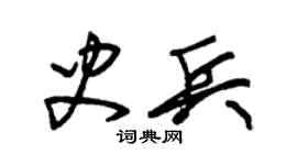 朱锡荣史兵草书个性签名怎么写