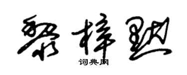 朱锡荣黎梓默草书个性签名怎么写